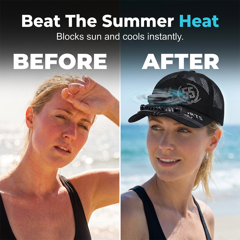 UV Protection Cap with Cooling Fan