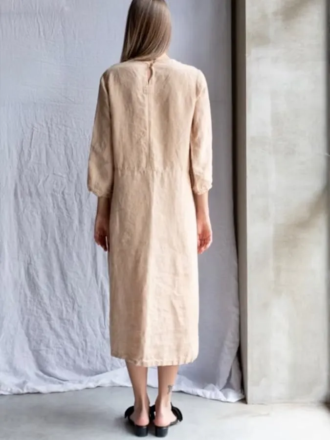 Women's Cotton Linen Shirt Dress