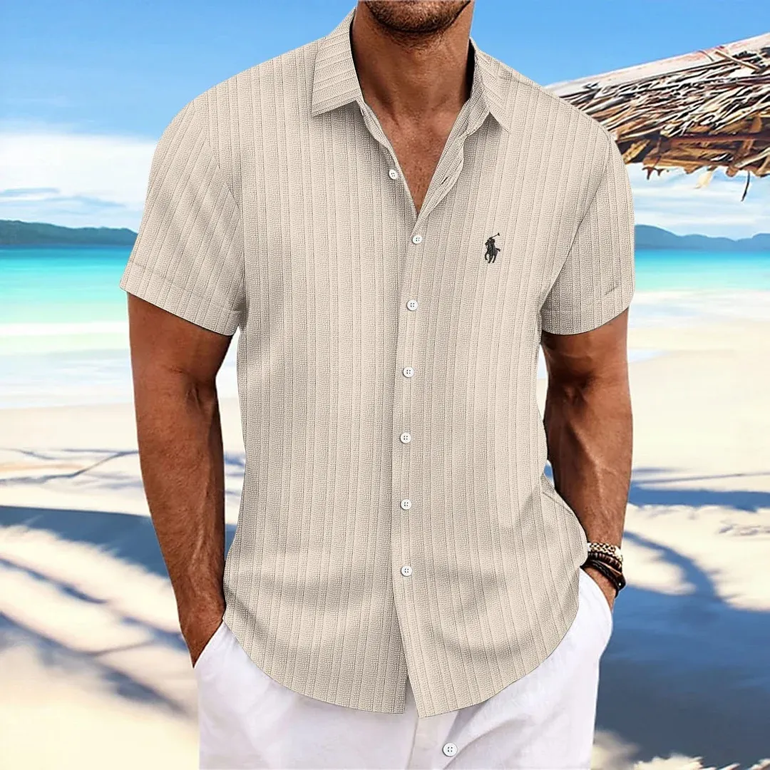 Visenoya Men's Cotton And Linen Comfortable Shirt
