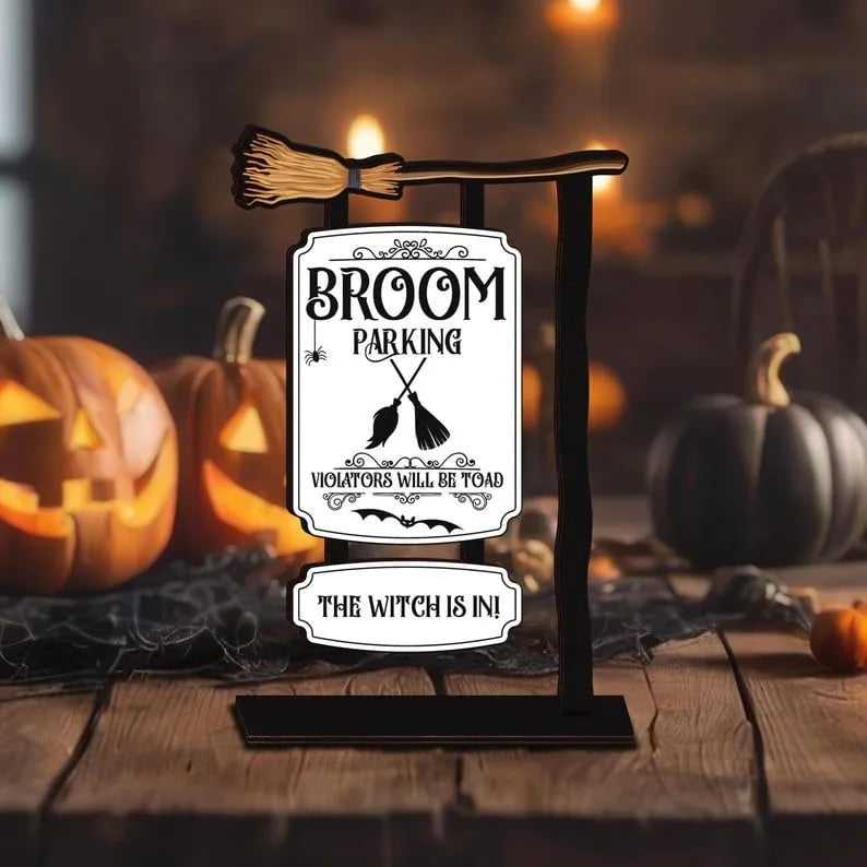 🧹Broom Parking Halloween Mini Sign