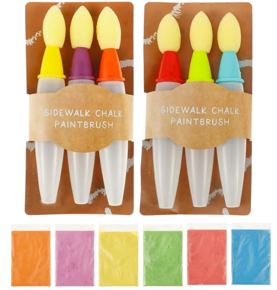 🔥Last Day 49% OFF - 🌈Outdoor Sidewalk Chalk Paint Brush Set | Paint in the Brushes – Just Add Water✨🎨