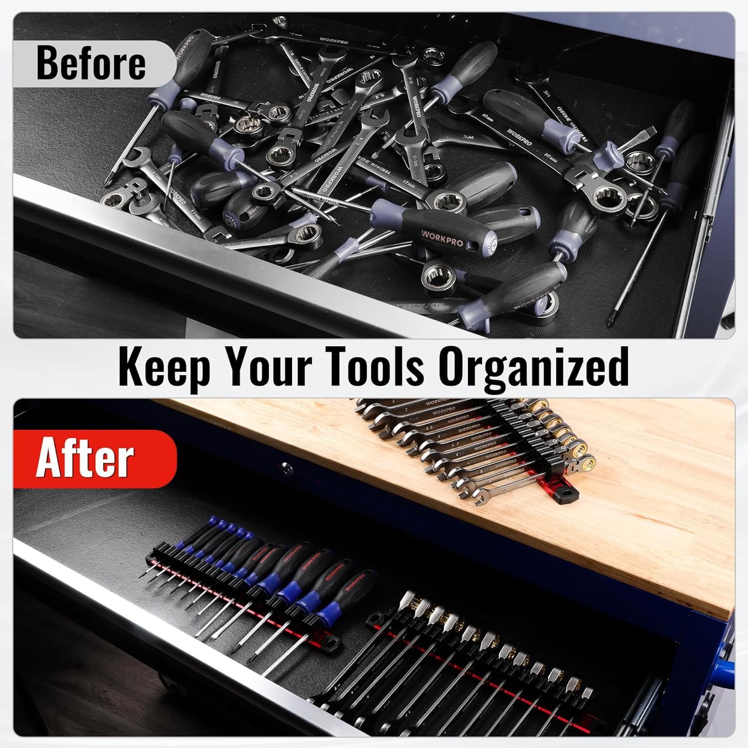 🧲🛠️Magnetic Wrench and Screwdriver Organizer – Tool Organizer for Workshop & Garage