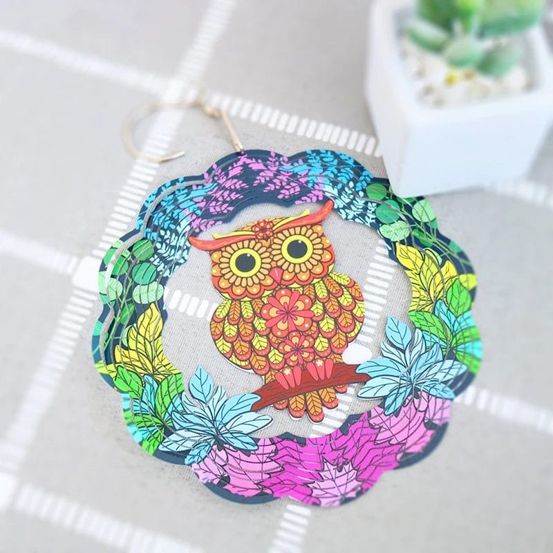 Owl Garden Wind Spinner