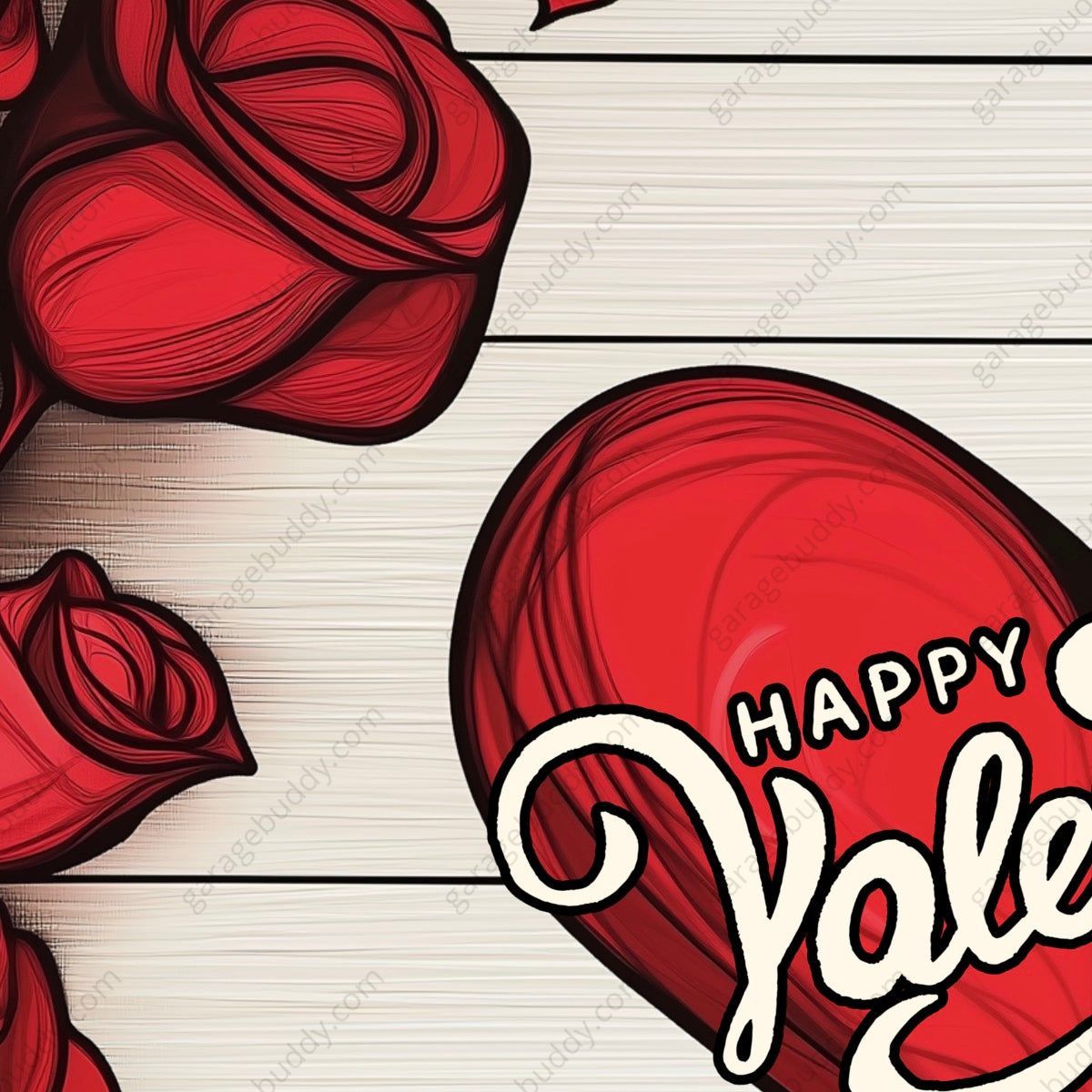 Garage Buddy | Valentine's Day (Roses) | Festive Garage Door Cover