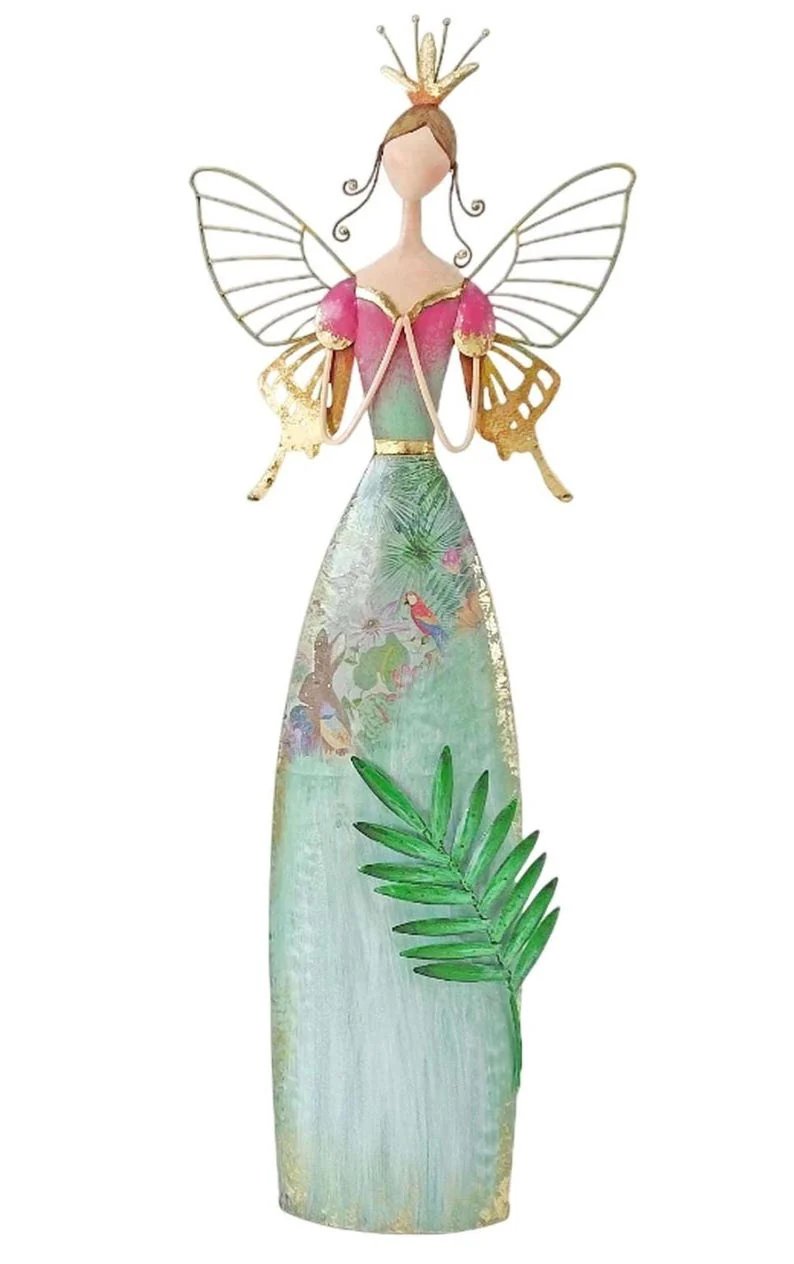 Whimsical Fairy Garden Metal Statues – Enchanted Angel Decor