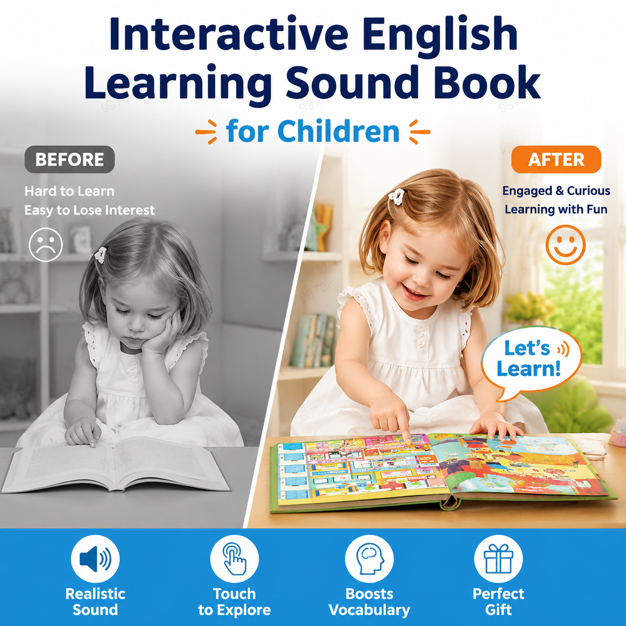 Interactive English Learning Sound Book for Children
