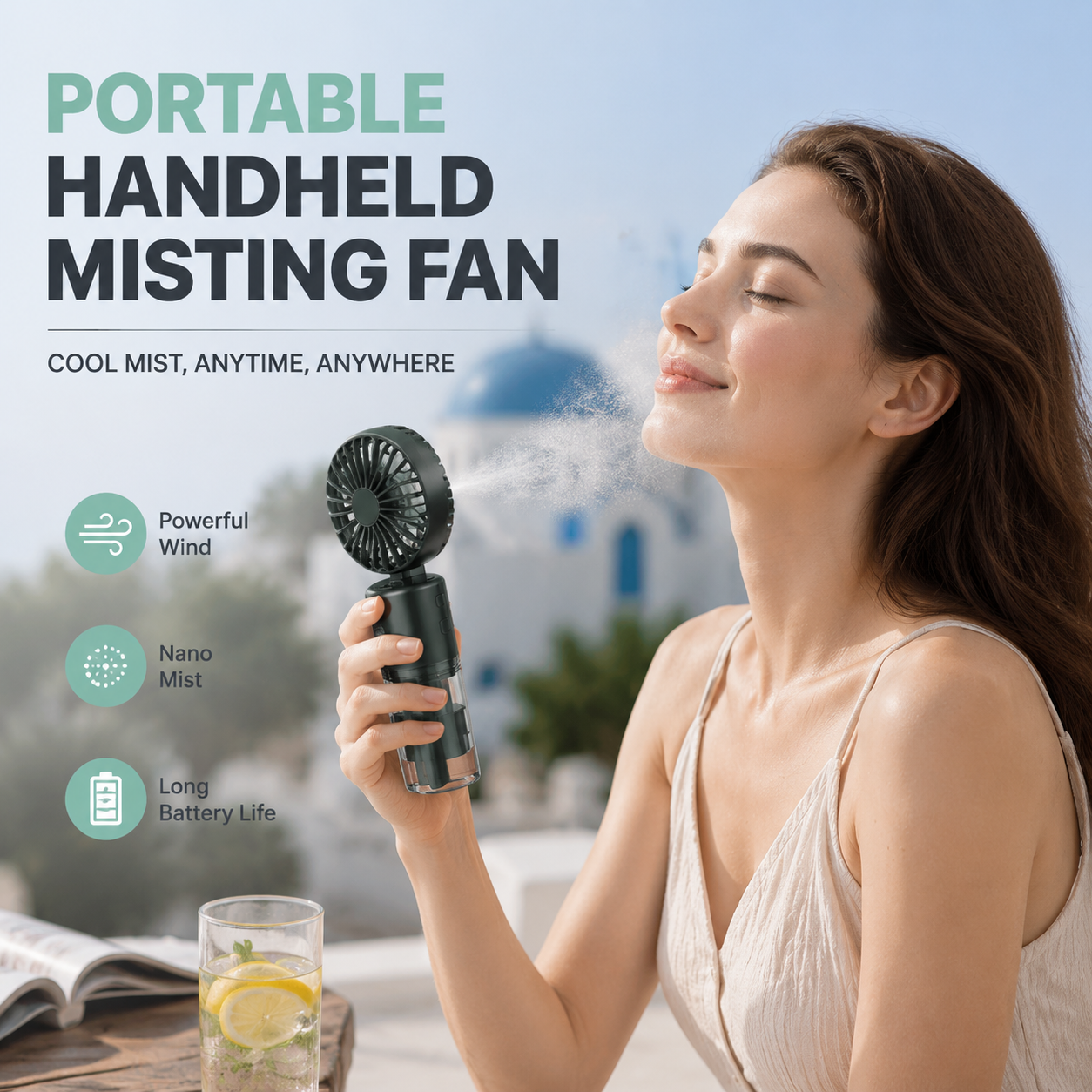 Portable Handheld Misting Fan