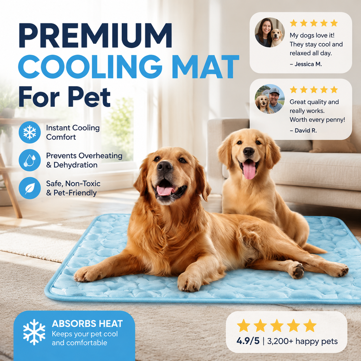 🌞🐱Summer Hot Sale 49% OFF🧊Premium Cooling Mat For Pet🐶