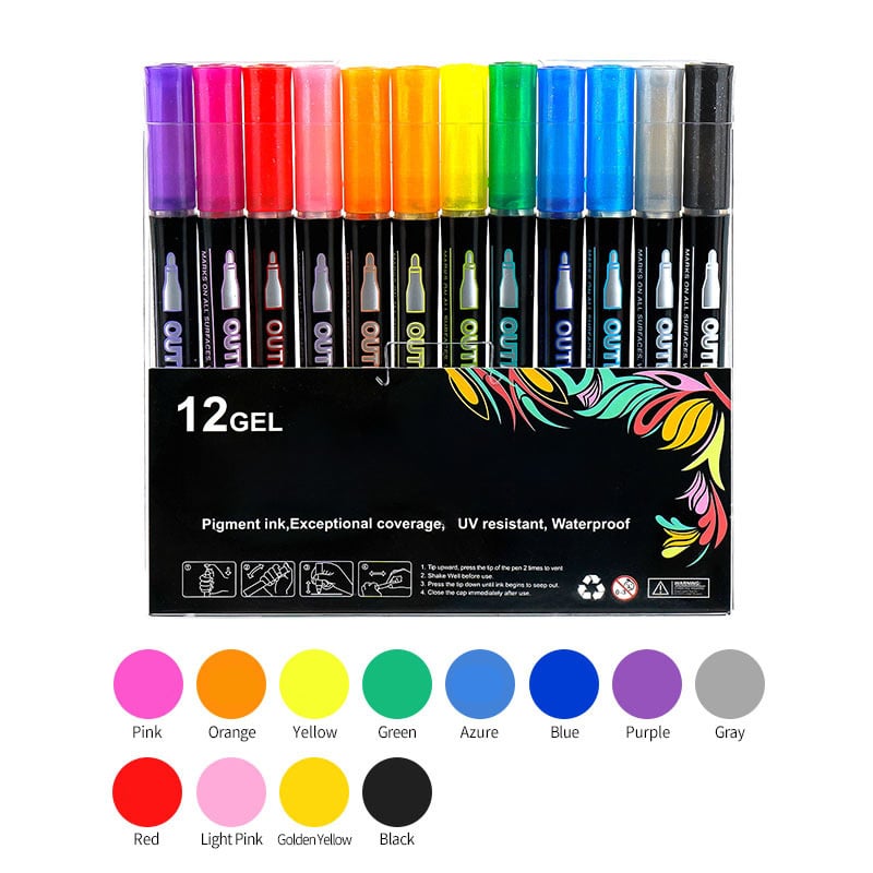🎉🎁Last Day 49% OFF - 🎉 Double Line Outline Art Pen Marker Pen