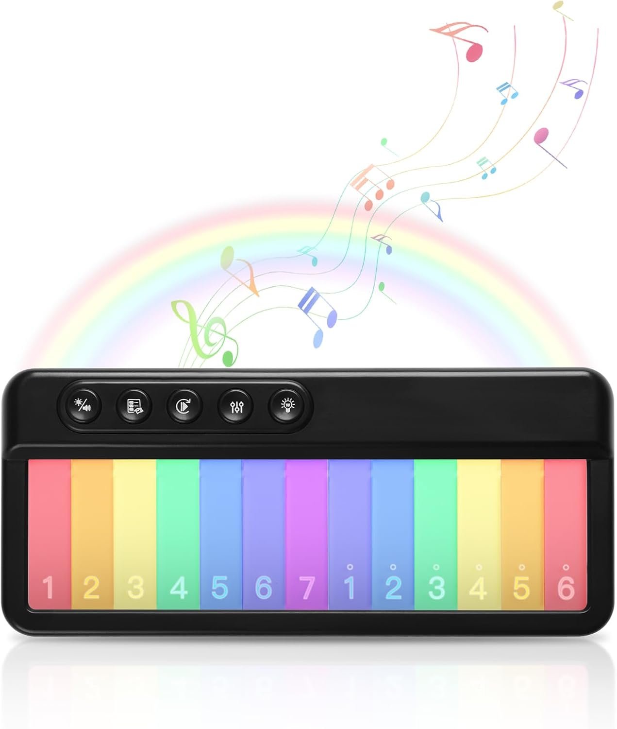 🎹 Kids Mini Piano with Rainbow Lights – Light Up Their Love for Music