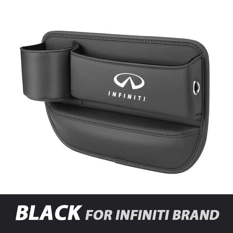 Azemov📣50% OFF Hot Sale! 🔥Exclusive Logo Leather Car Seat Storage Box With Water Cup Holder