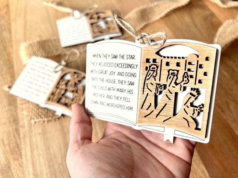 3D Handmade Nativity Scene Decorative Christmas Book