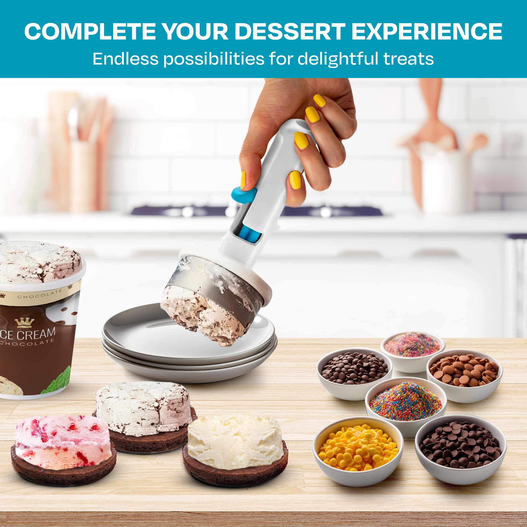 🔥Last Day 50% OFF - Easy Release Sandwich Ice Cream Cookie Scoop