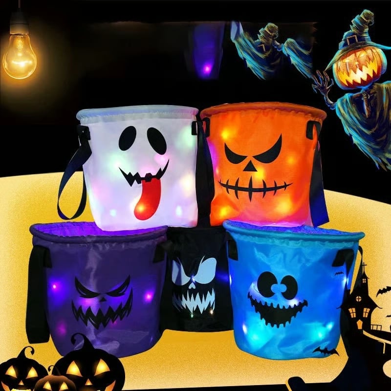 LED Halloween candy basket for trick-or-treating