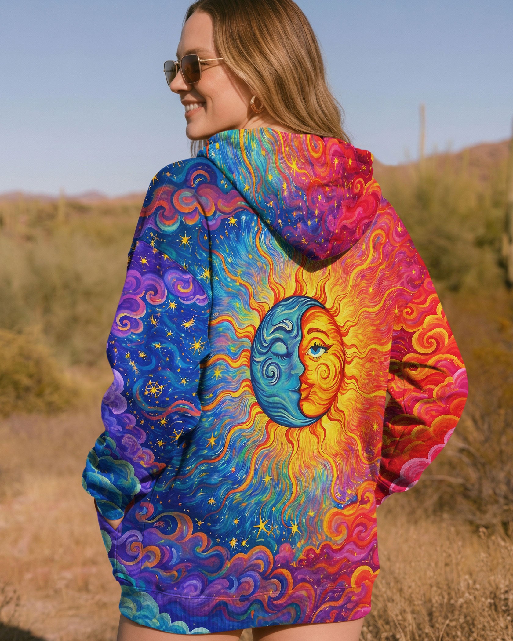 HIPPIE SUN MOON ART ALL OVER PRINT - TLNO2602261