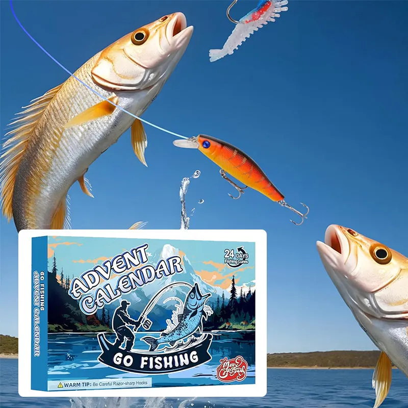 Awishday>>24 Days Christmas Countdown Fish Tackle Set