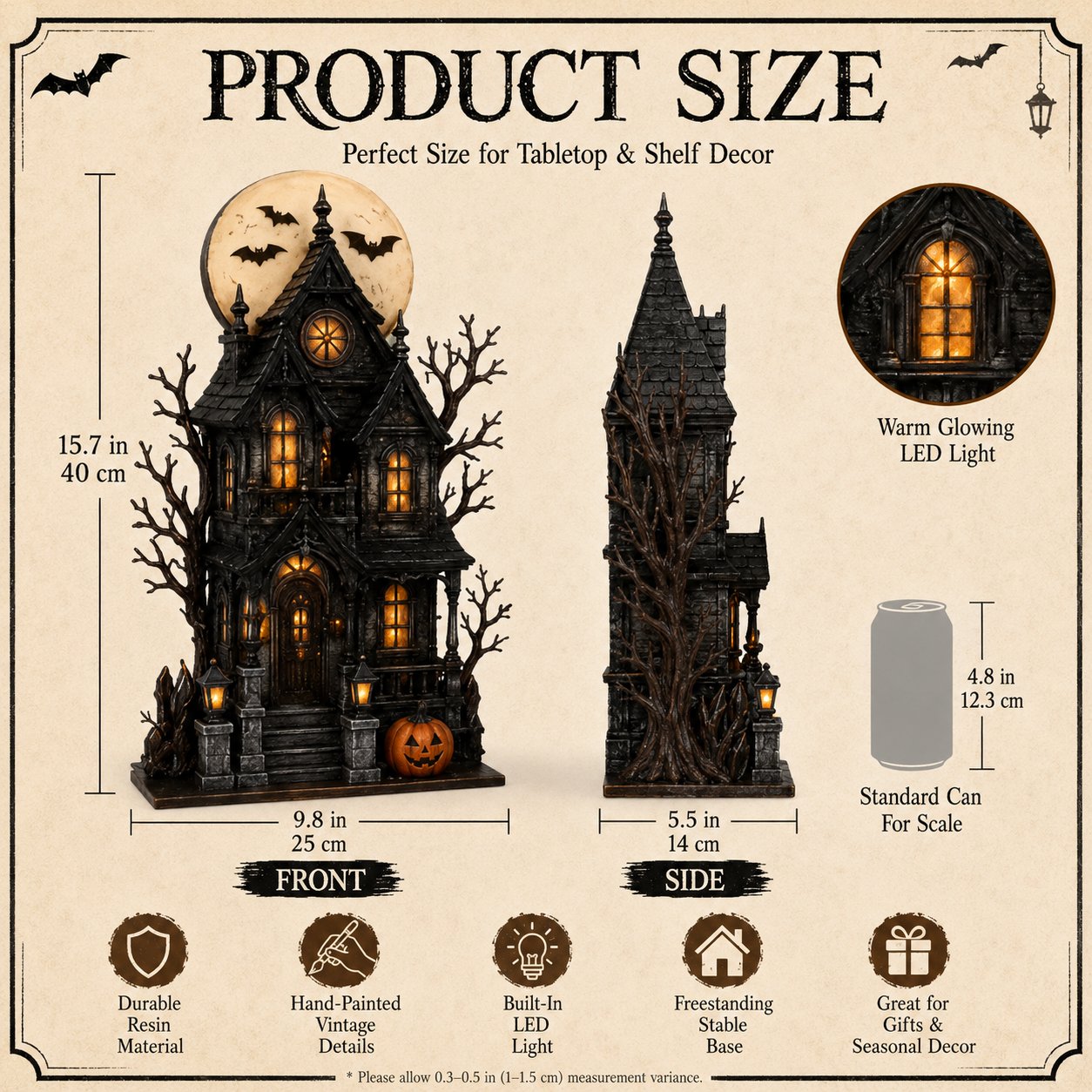 🔥Last Day 49% OFF - 🧙🖤🎃 Enchanted Halloween Haunted House Light-Up Figurine Collection
