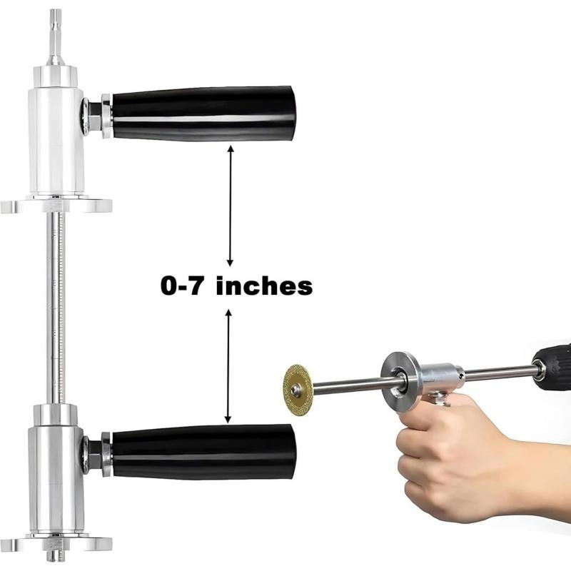 Upgraded version of the internal PVC pipe cutter with guide handle, heavy-duty pipe tool, suitable for internal pipe cutting, compatible with standard electric drills, professional diamond blade, suitable for PVC, ABS, and plastic pipes kit set