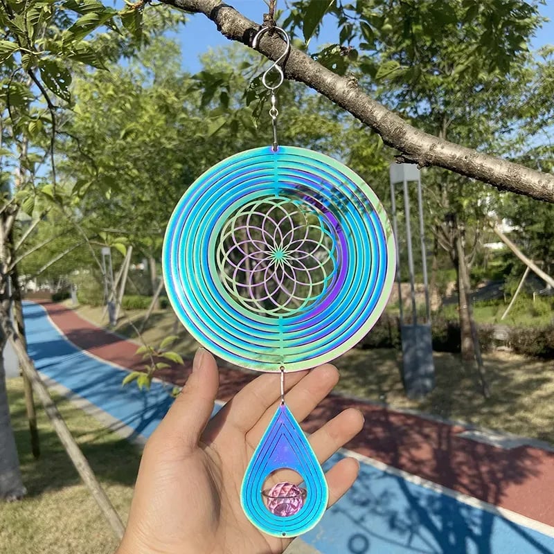 🔥LAST DAY 50% OFF - ✨🌈Colorful Rotating Wind wheel Pendant✨