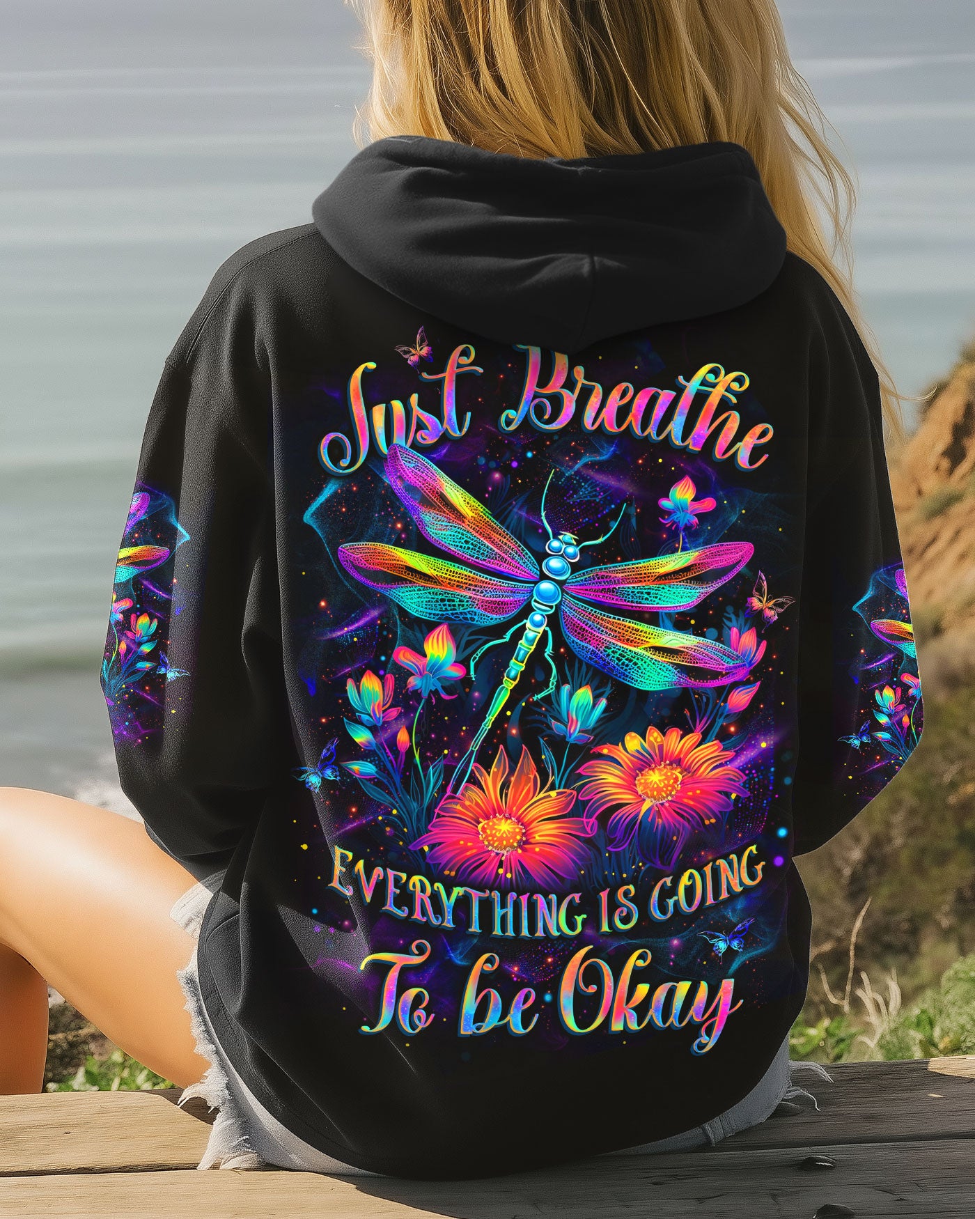 JUST BREATHE DRAGONFLY ALL OVER PRINT - YHLT1811253