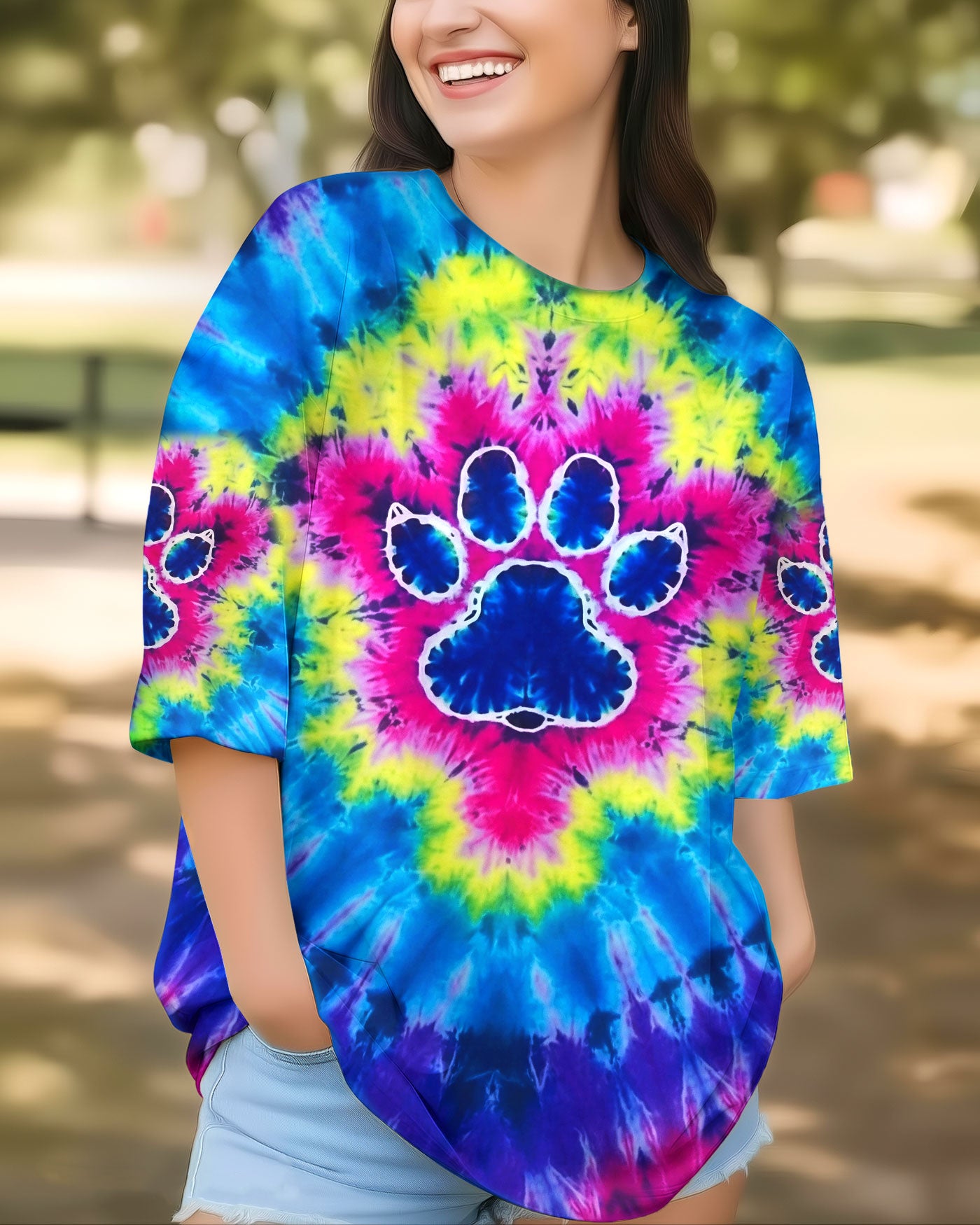 RADIANT SWIRL PAW ALL OVER PRINT - YHLT0901261