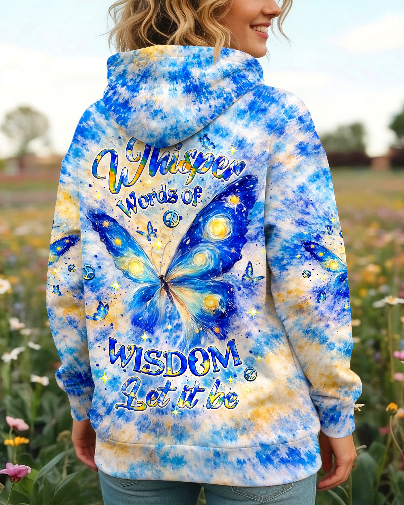 WHISPER WORDS OF WISDOM LET IT BE BUTTERFLY ALL OVER PRINT - YHLT2702262