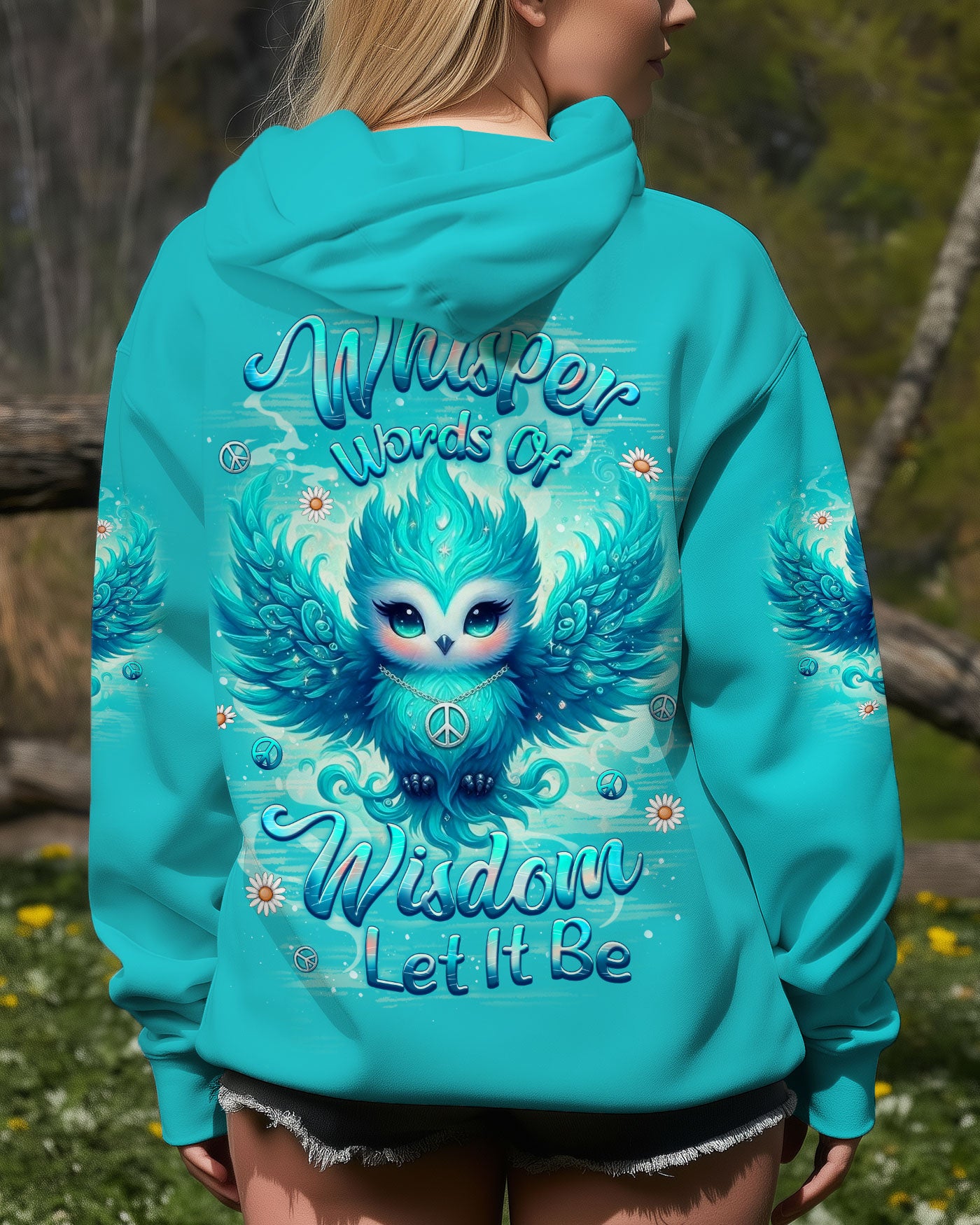 WHISPER WORDS OF WISDOM LET IT BE OWL ALL OVER PRINT - YHLT2212252