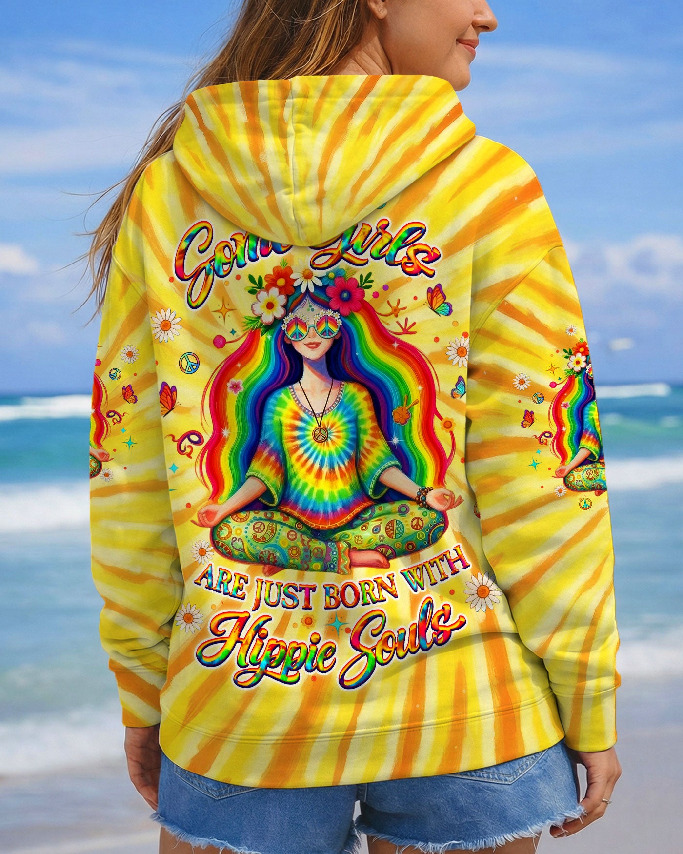SOME GIRLS ARE JUST BORN WITH HIPPIE SOULS ALL OVER PRINT - YHLT0502262