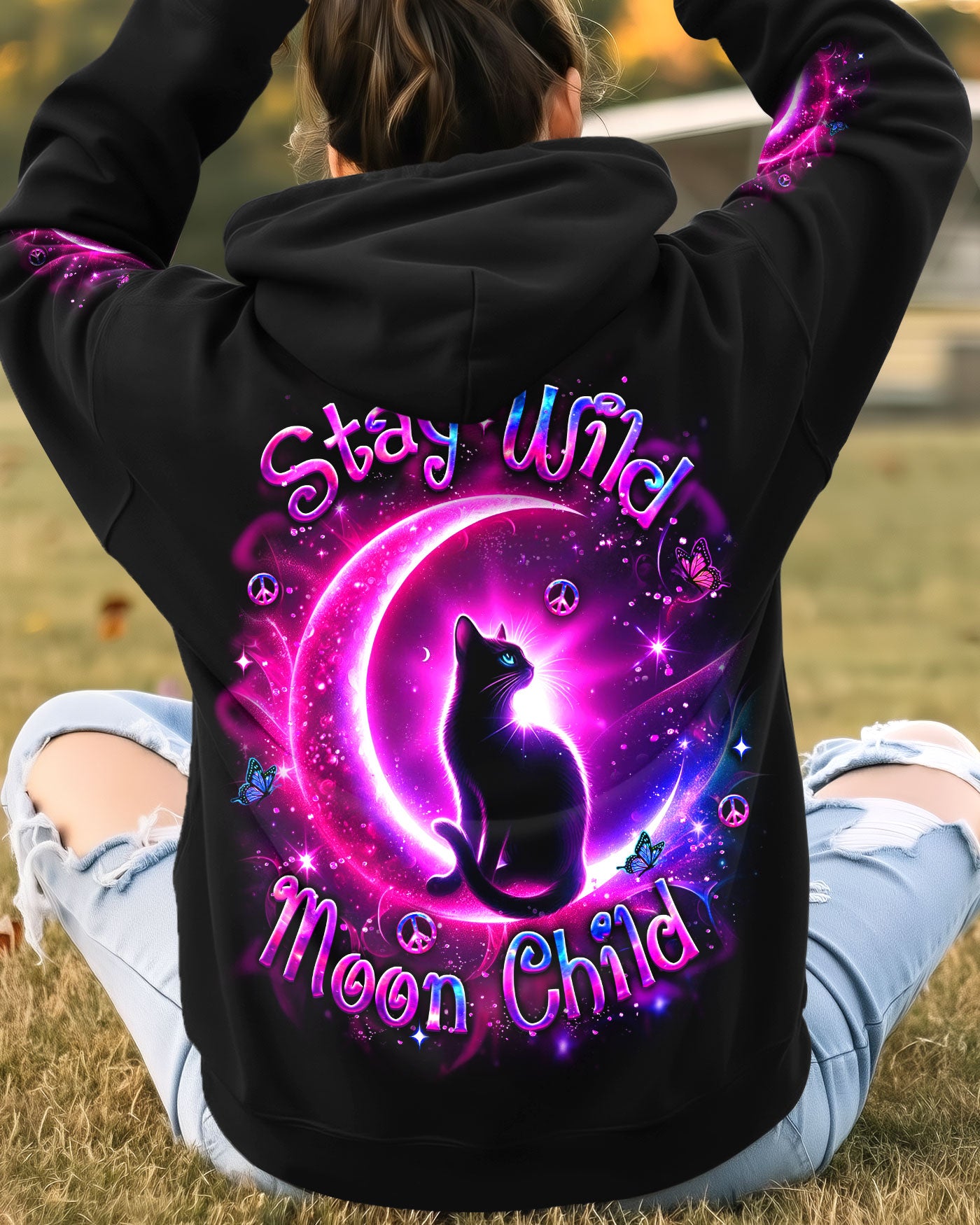 STAY WILD MOON CHILD CAT ALL OVER PRINT - YHLT2101261