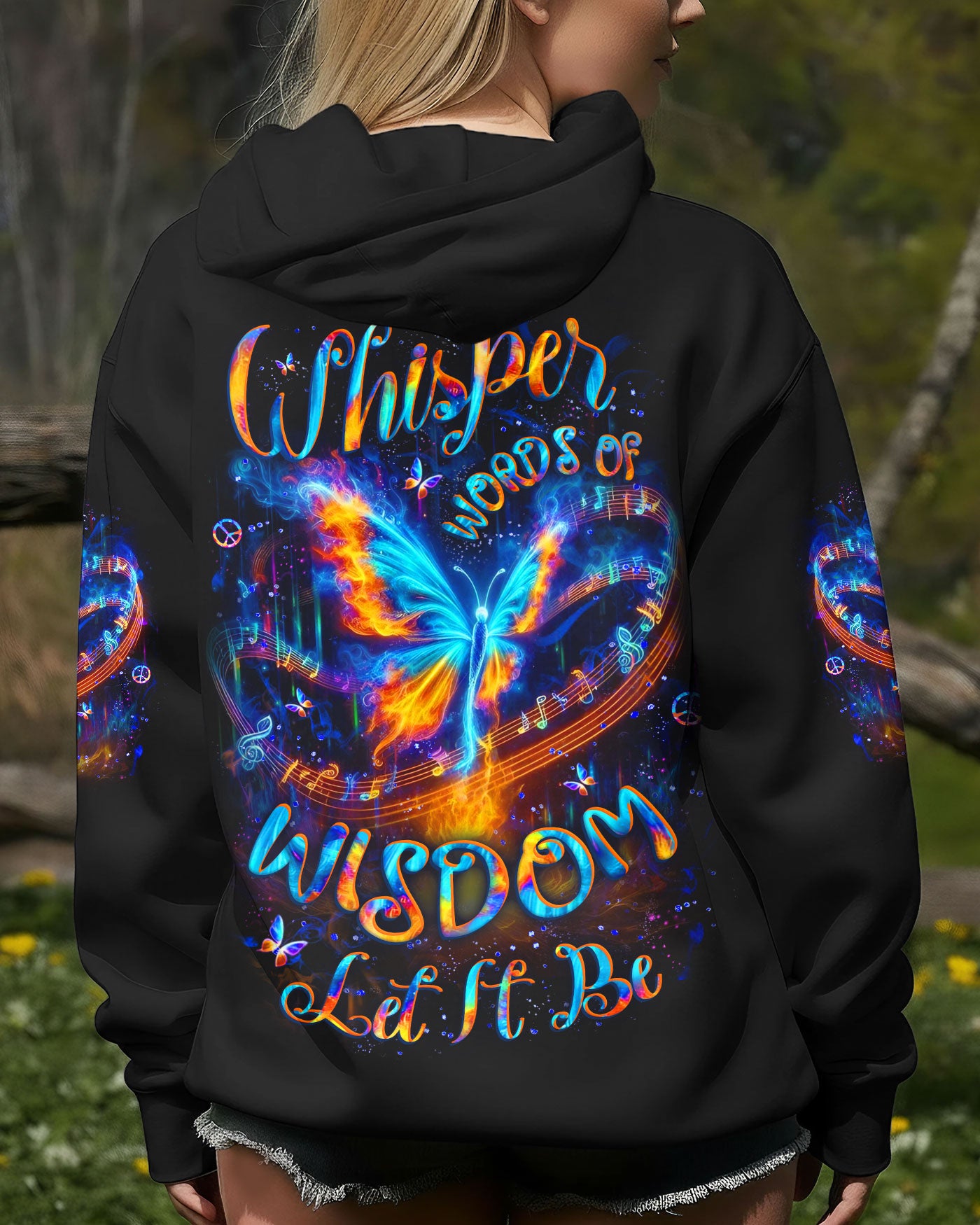 WHISPER WORDS OF WISDOM LET IT BE BUTTERFLY ALL OVER PRINT - YHLT0512251