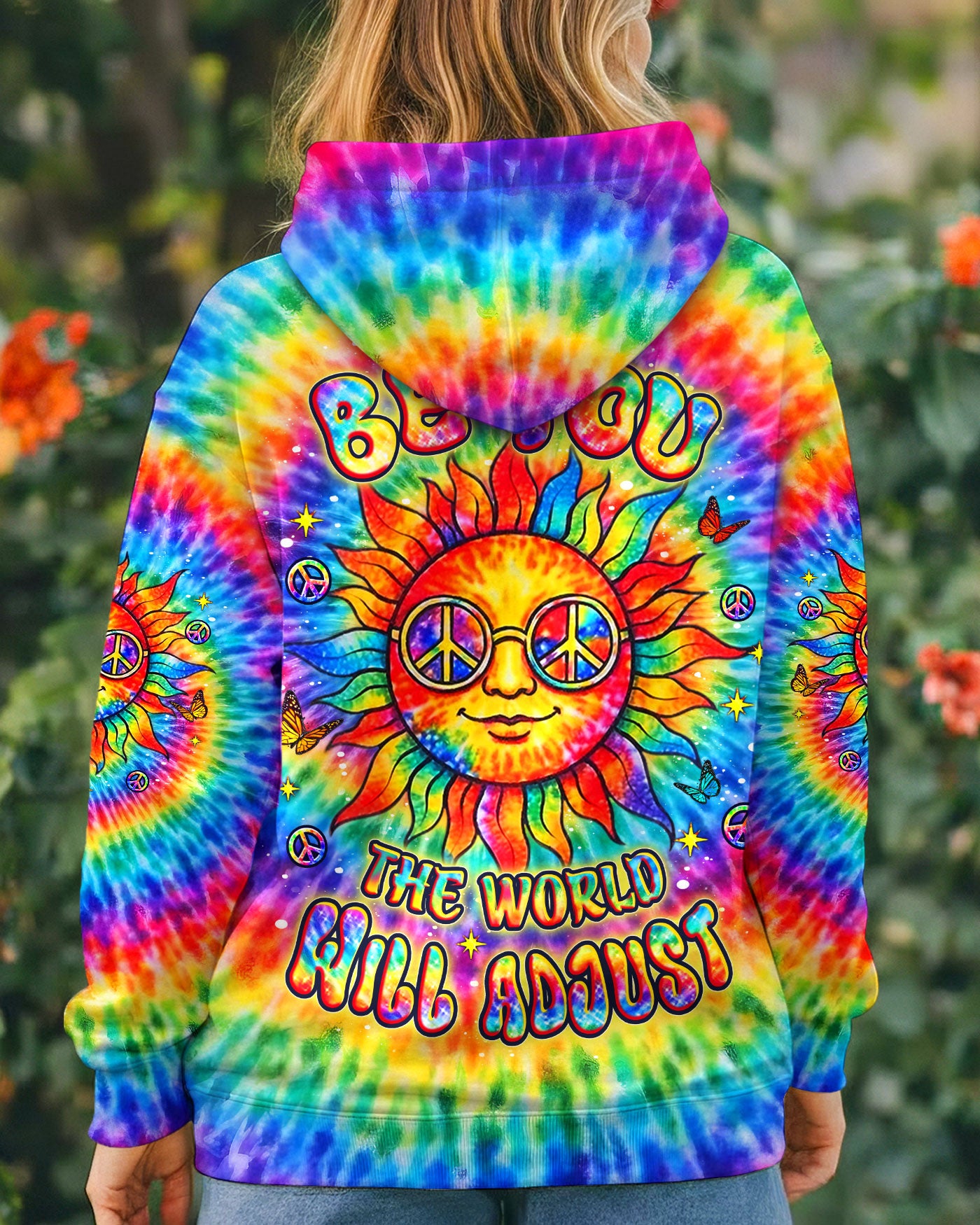 BE YOU THE WORLD WILL ADJUST HIPPIE SUN ALL OVER PRINT - YHLT2502261