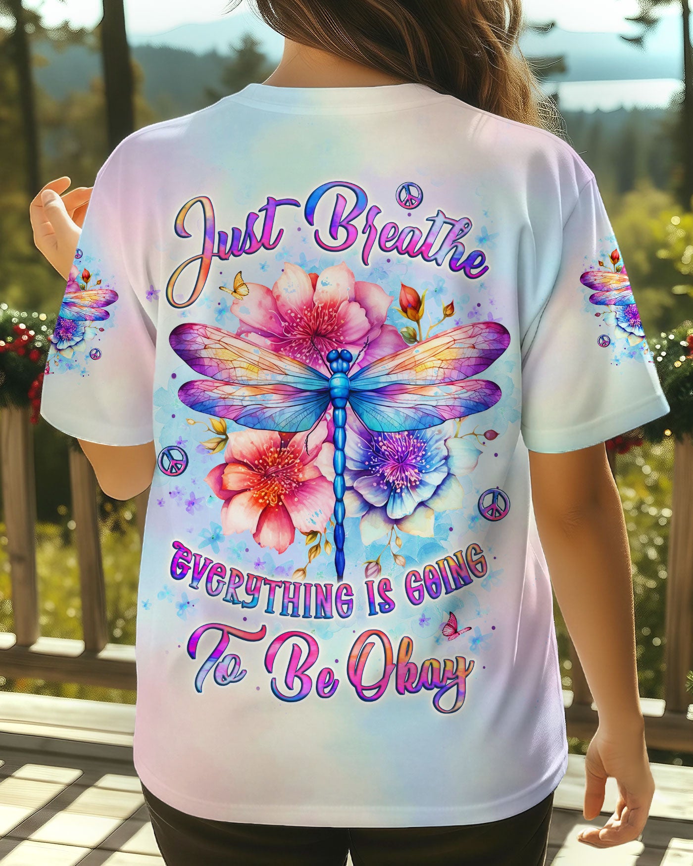 JUST BREATHE DRAGONFLY ALL OVER PRINT - YHLT2811253