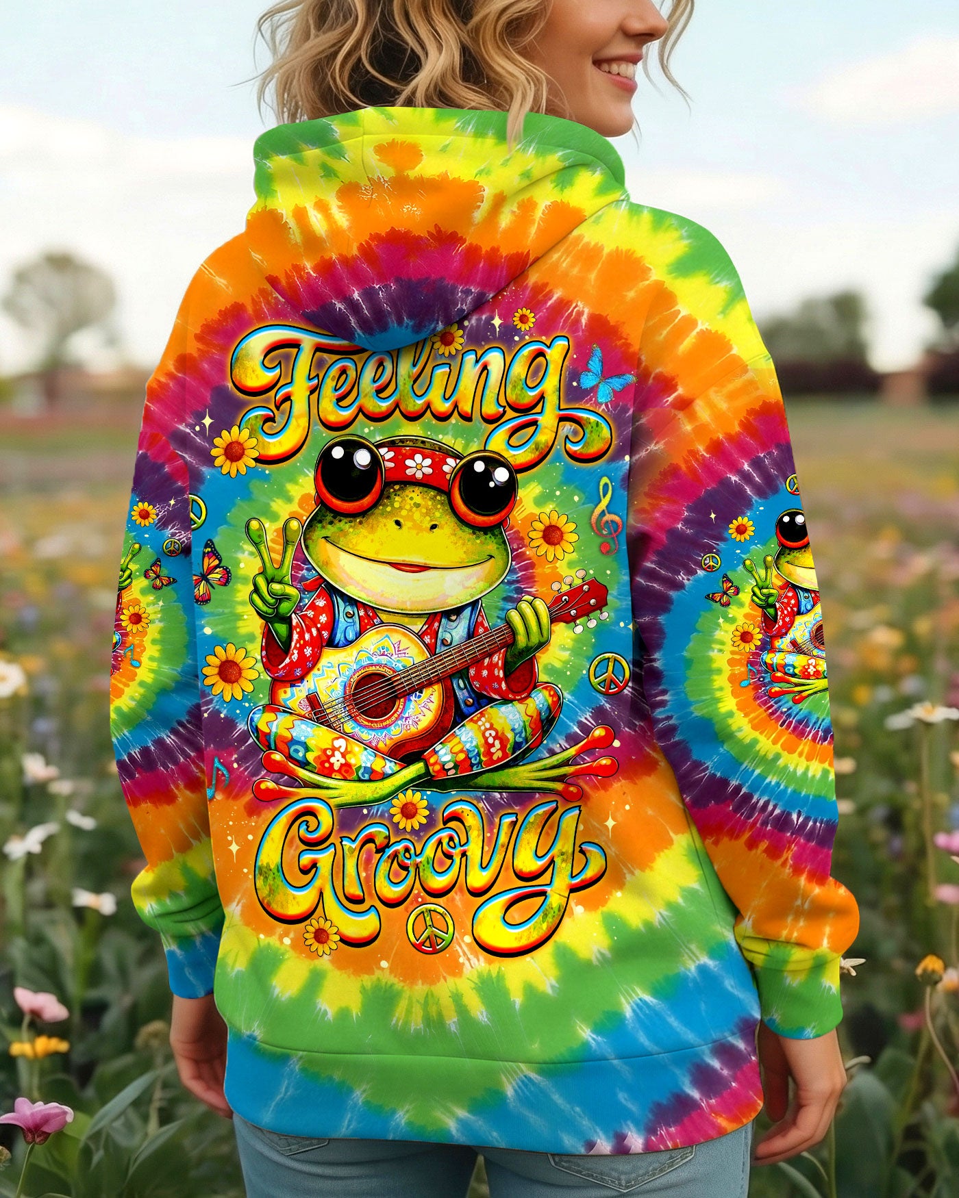 FEELING GROOVY FROG ALL OVER PRINT - YHLT2801261