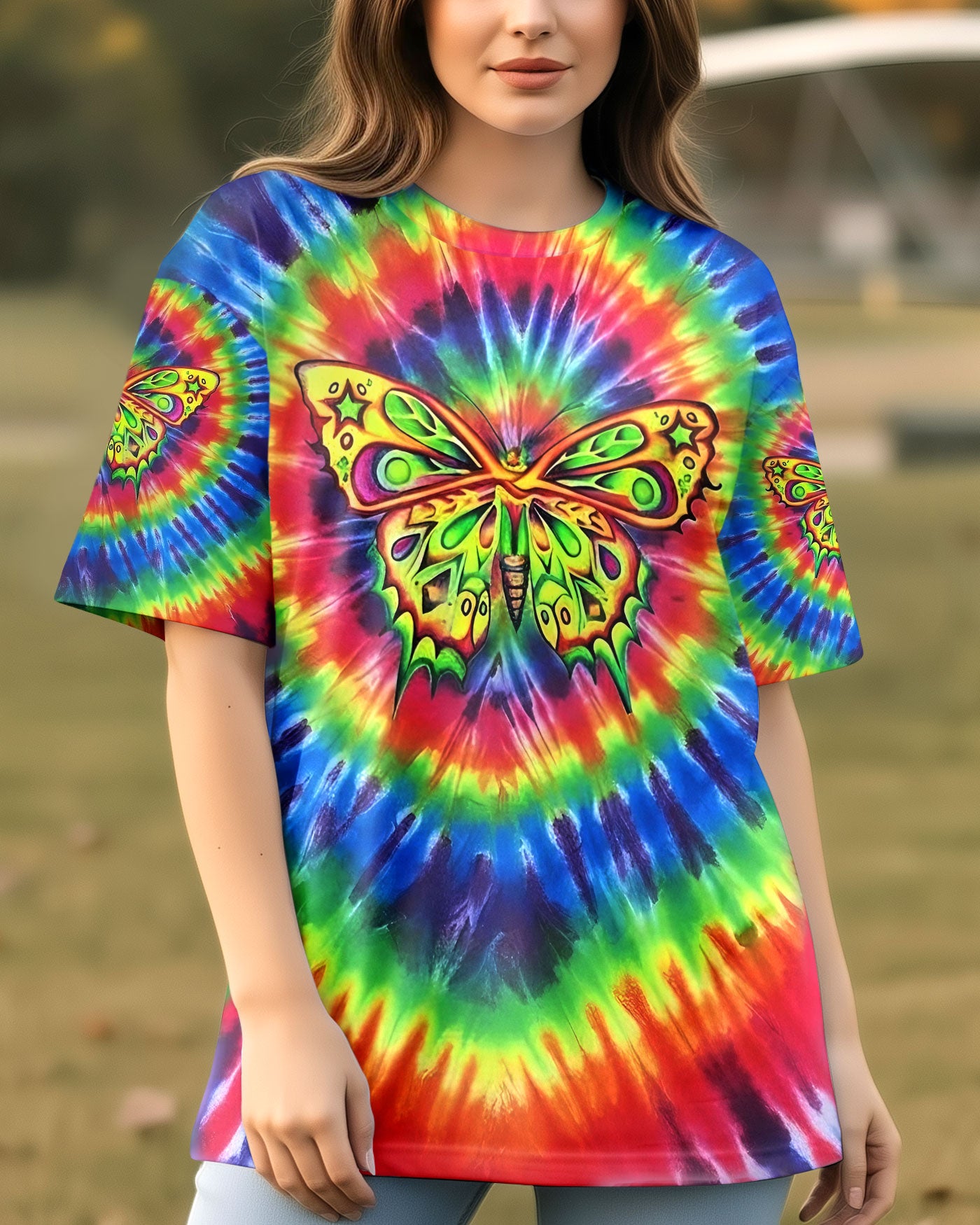 RAINBOW SWIRL BUTTERFLY ALL OVER PRINT - YHLT0601262