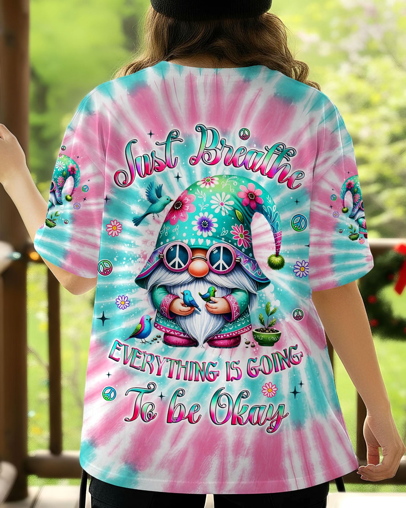 JUST BREATHE GNOME ALL OVER PRINT - YHLT2611253