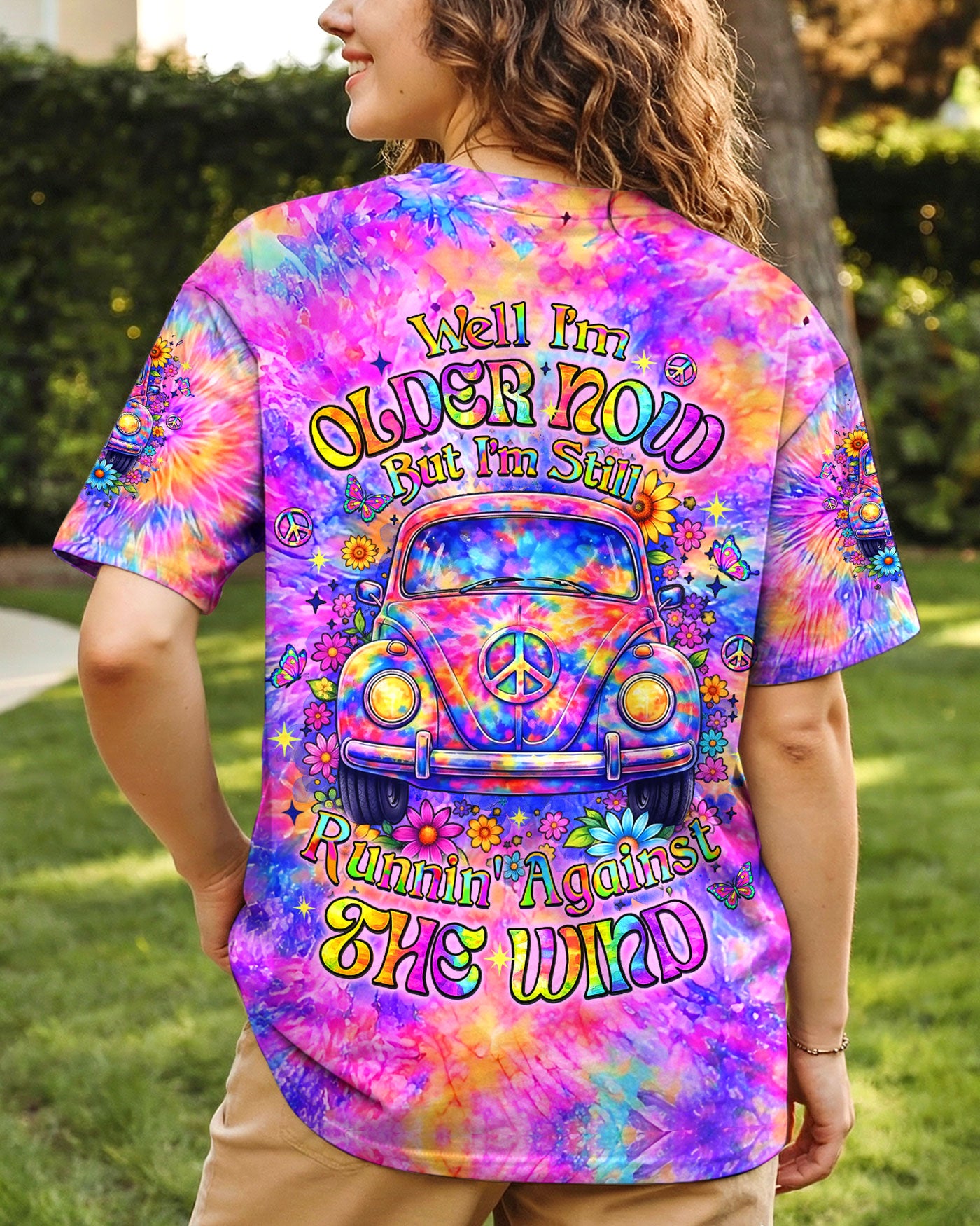 RUNNING AGAINST THE WIND CAR TIE DYE ALL OVER PRINT - YHLT2302262