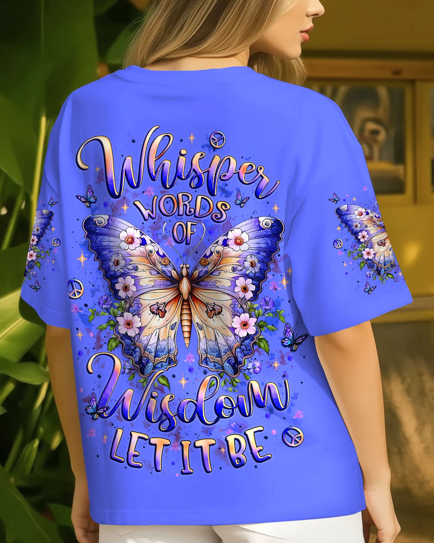 WHISPER WORDS OF WISDOM LET IT BE BUTTERFLY ALL OVER PRINT - YHLT2010251