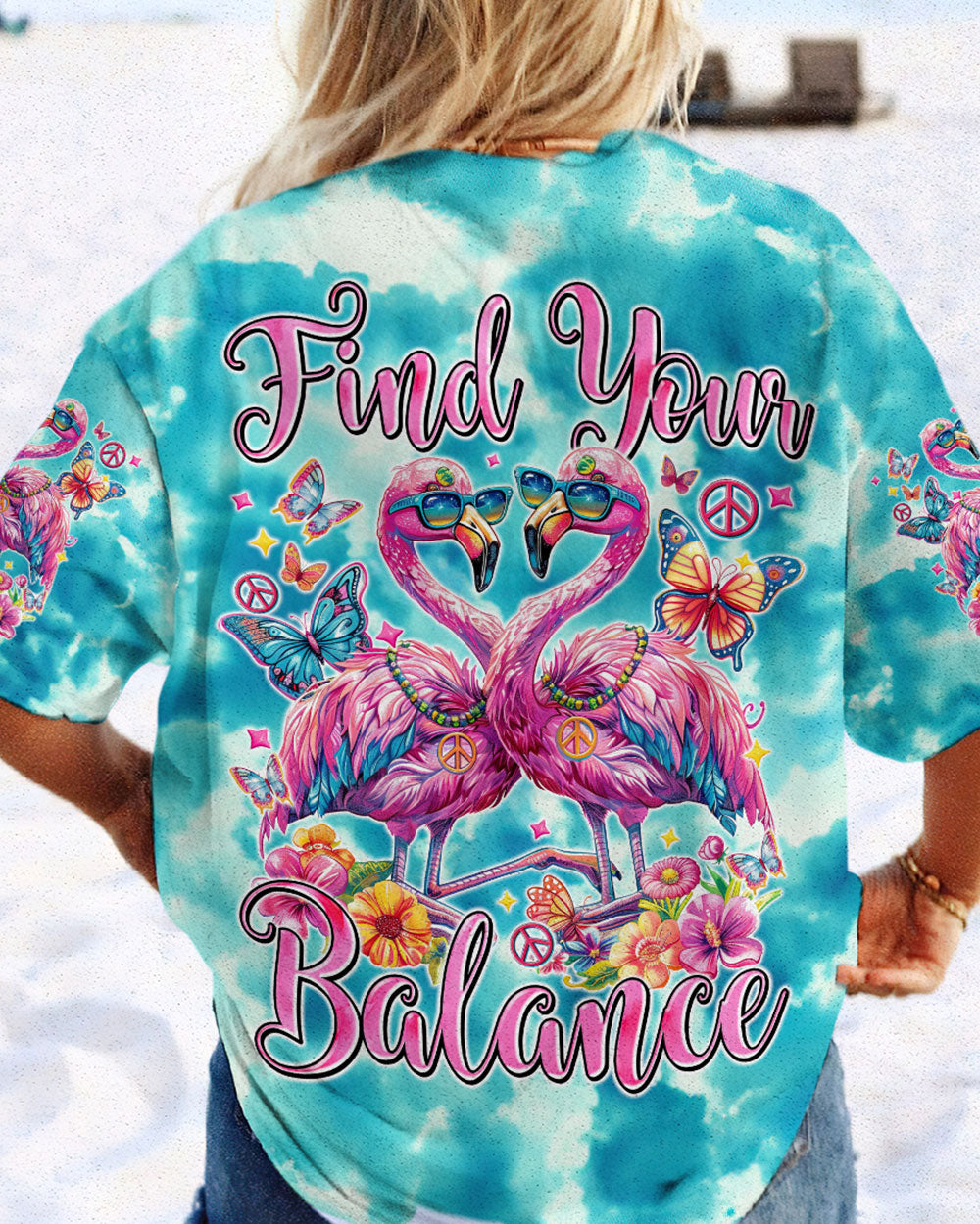 FIND YOUR BALANCE FLAMINGO ALL OVER PRINT - TYTM1504241