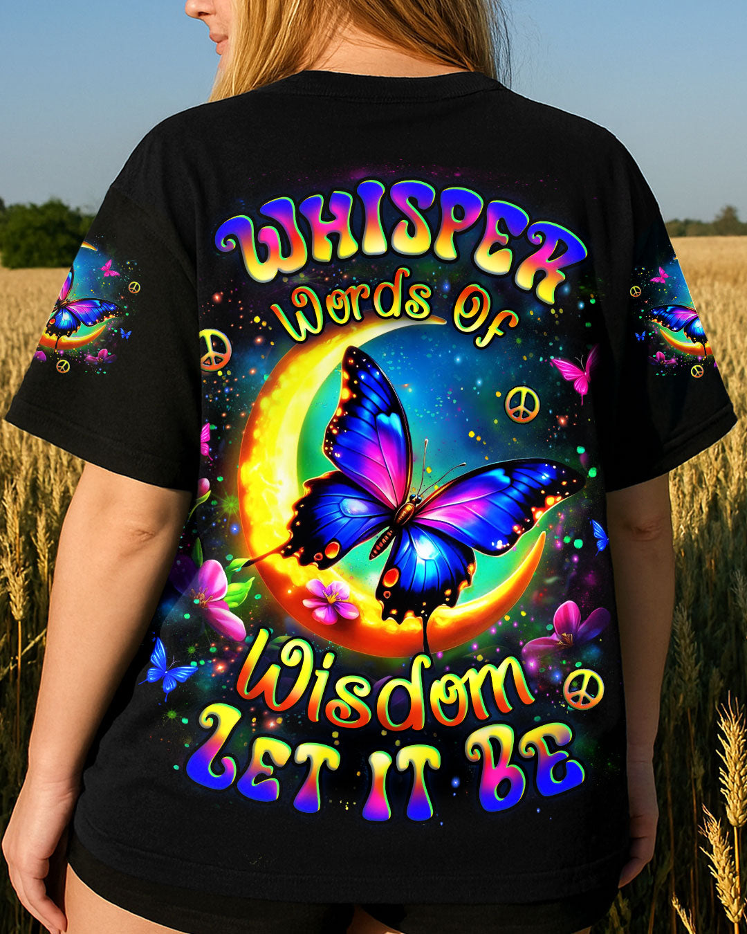 WHISPER WORDS OF WISDOM LET IT BE BUTTERFLY ALL OVER PRINT - YHLT0910251