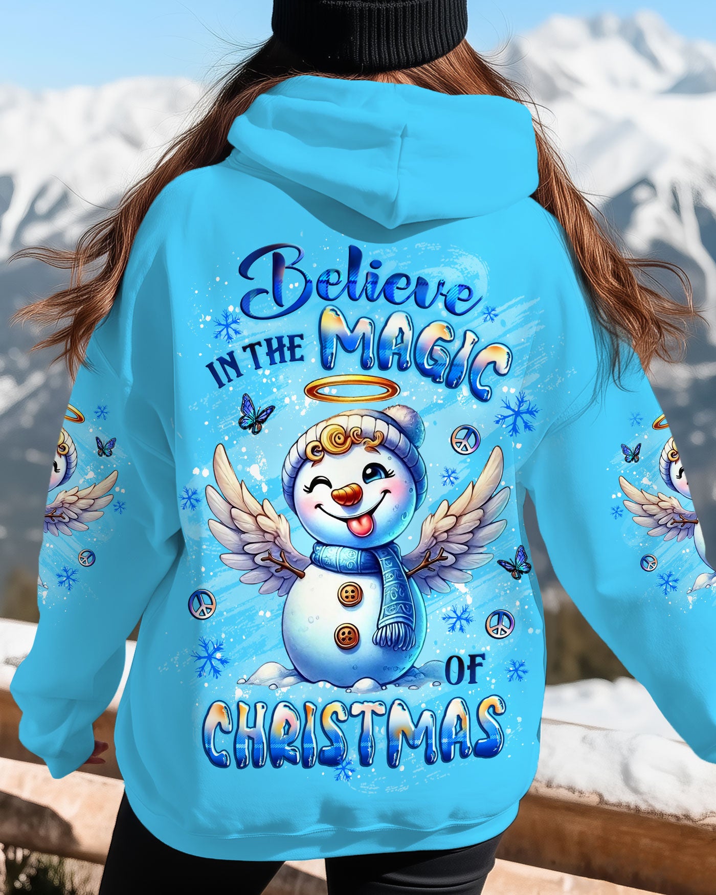BELIEVE IN THE MAGIC OF CHRISTMAS SNOWMAN ALL OVER PRINT - YHLT2410253