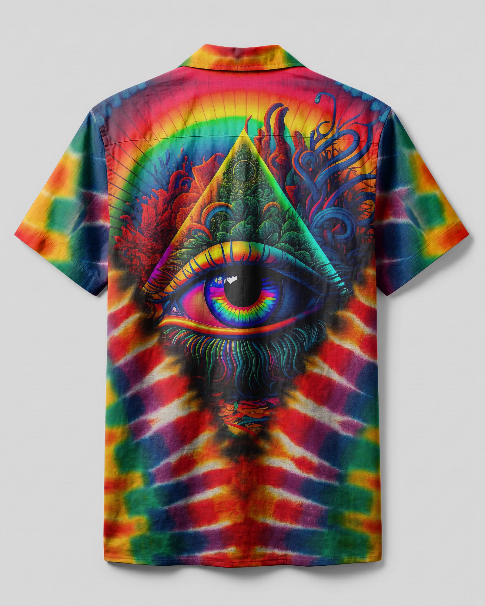 THE EYES TIE DYE CAMP SHIRT - TYTM1205231