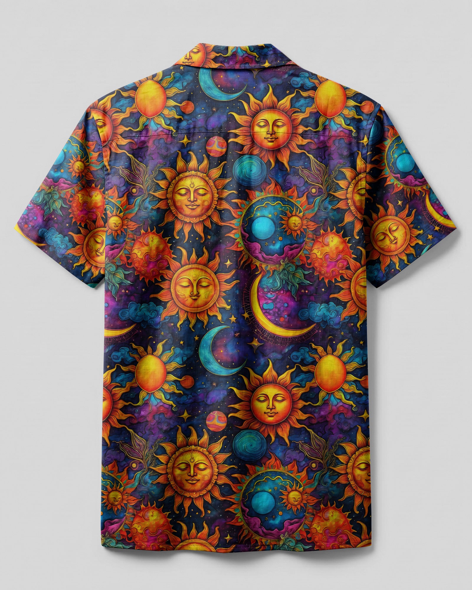 HIPPIE SUN MOON STARS CAMP SHIRT - TLTR0904254
