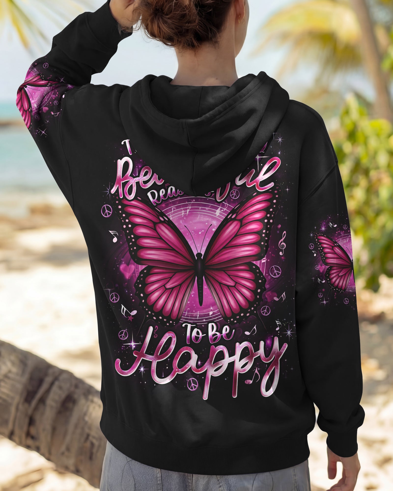 BEAUTIFUL REASONS TO BE HAPPY BUTTERFLY ALL OVER PRINT - TYQY2701261