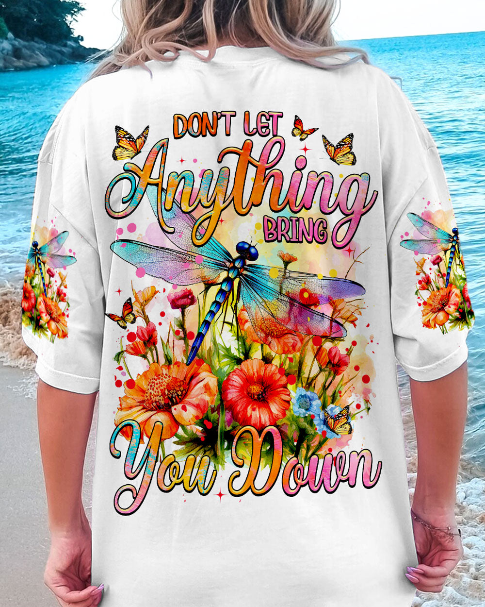 DON'T LET ANYTHING BRING YOU DOWN DRAGONFLY ALL OVER PRINT - TYTM1008232