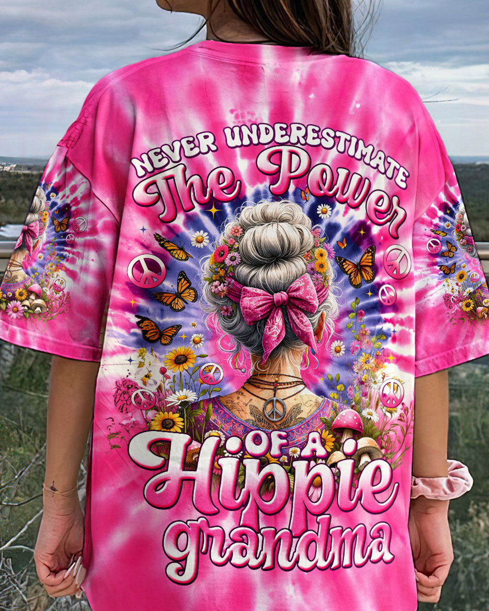 HIPPIE GRANDMA TIE DYE ALL OVER PRINT - TYTM0812231