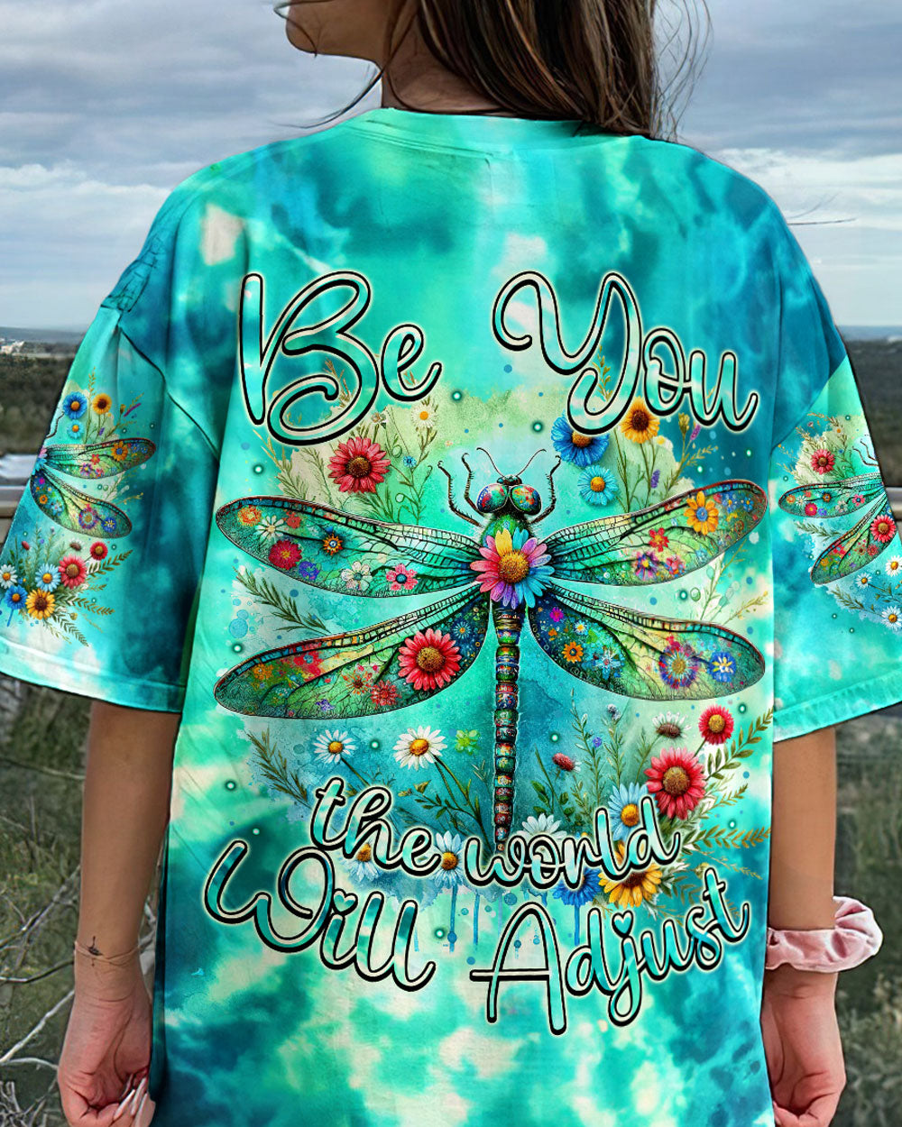 BE YOU THE WORLD WILL ADJUST DRAGONFLY ALL OVER PRINT - TYTM1312231