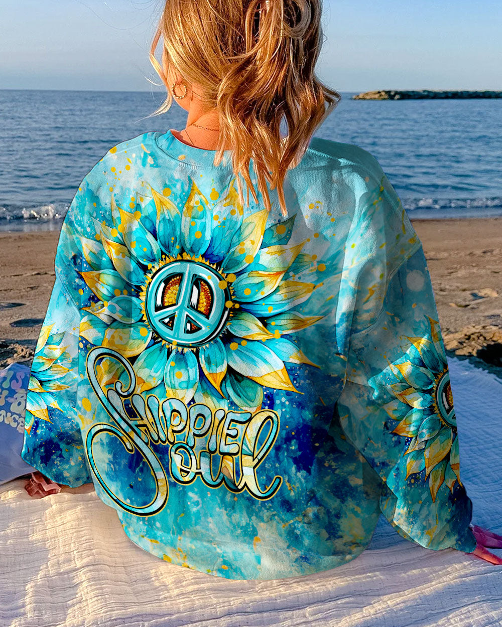 HIPPIE SOUL SUNFLOWER TIE DYE ALL OVER PRINT - TYTM2607231