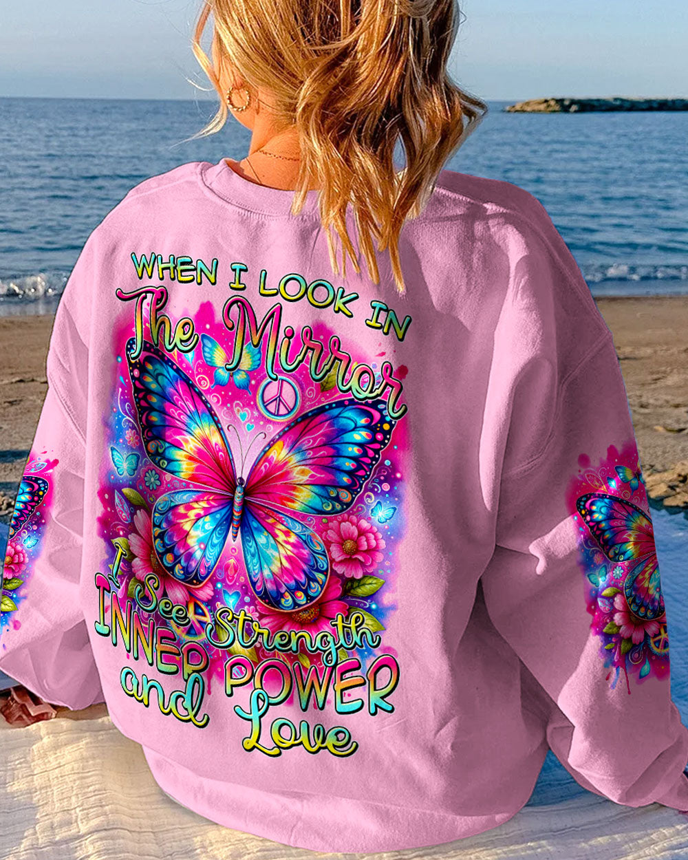 INNER POWER AND LOVE BUTTERFLY ALL OVER PRINT - TYTM1412233