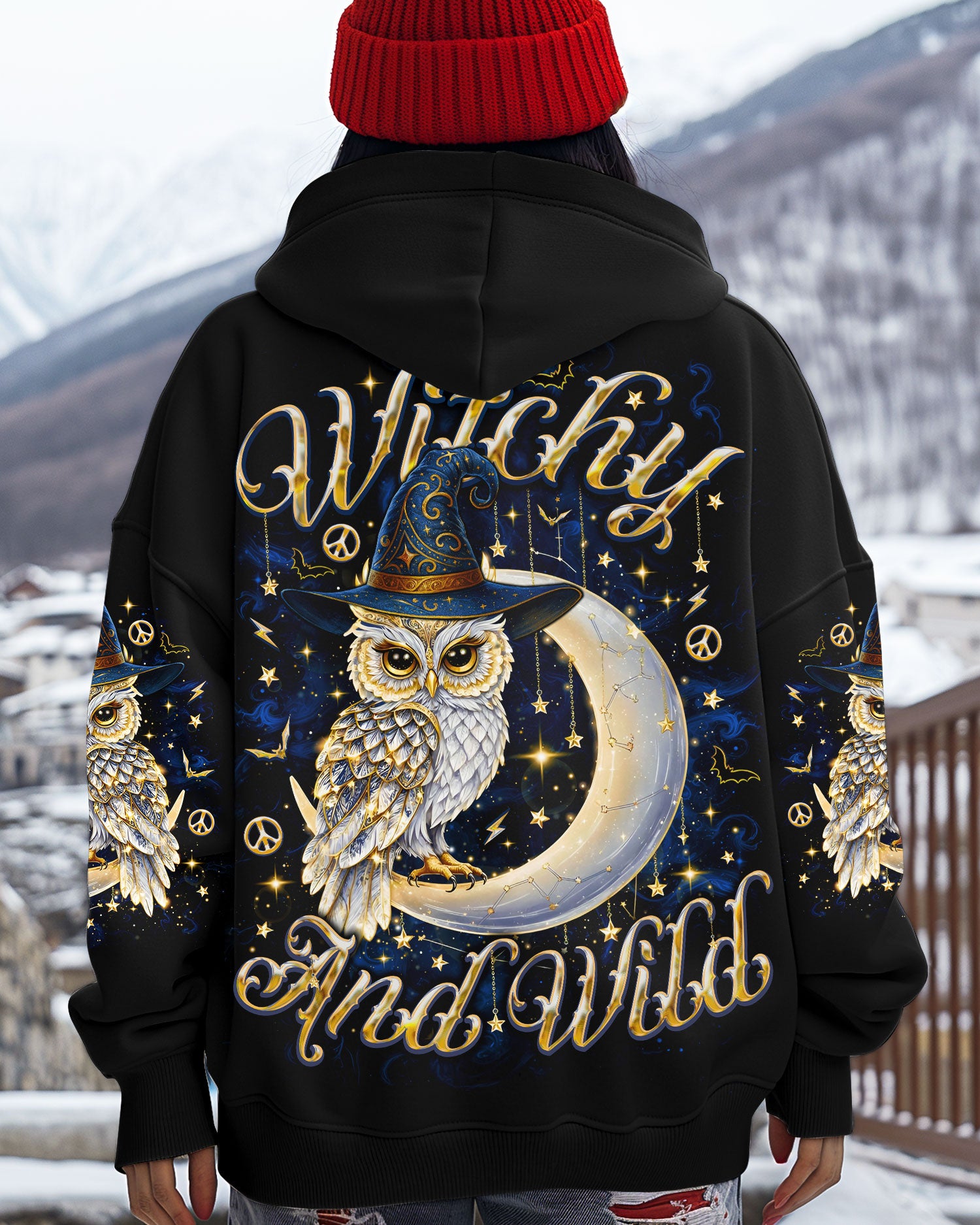 WITCHY AND WILD OWL HALLOWEEN ALL OVER PRINT  - TLNO2507251