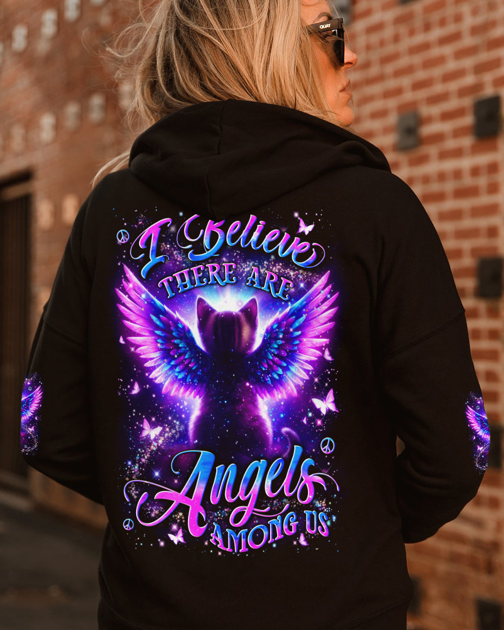 I BELIEVE THERE ARE ANGELS AMONG US CAT ALL OVER PRINT - YHLN0202261
